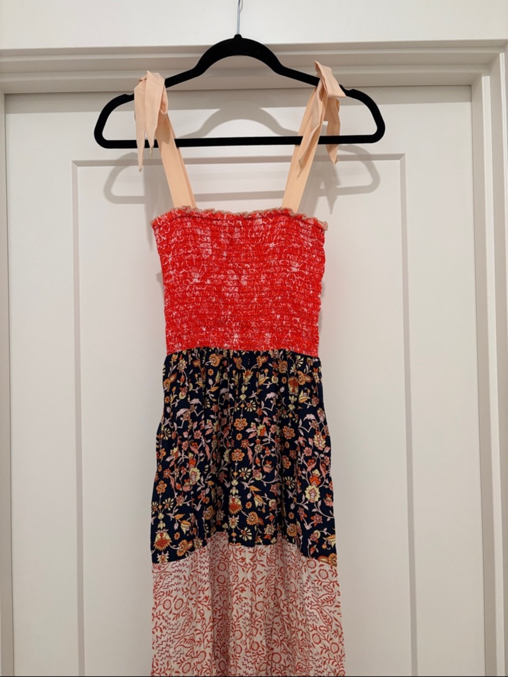 LAST ONE NEW [Haptics] Vacay Vibes Floral Smocked Tiered Maxi Dress Women's S - Picture 9 of 10